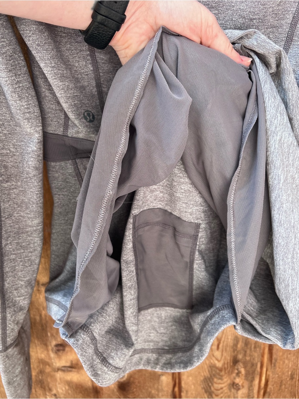 lululemon athletica Heather Gray Peplum Track Jacket - Picture 8 of 14